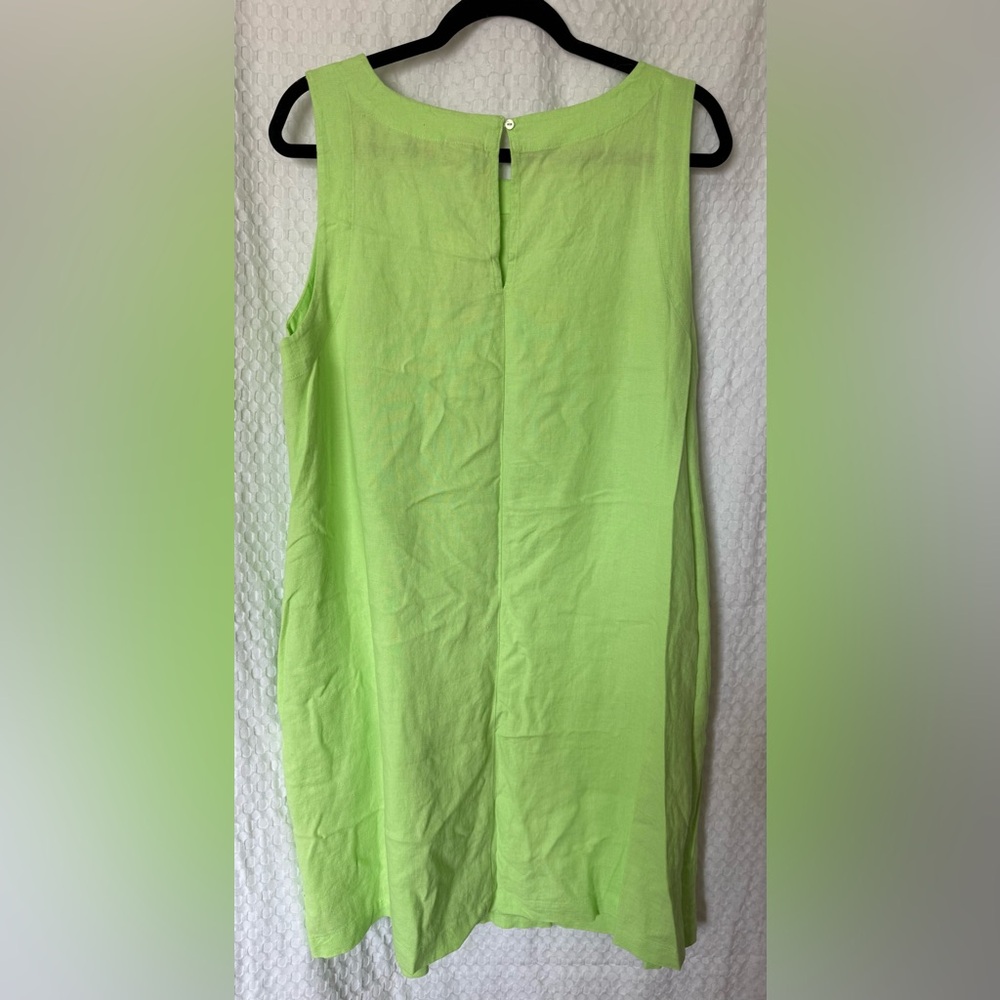 A New Day Lime Green Sleeveless Shift Dress Linen Blend XXL NWT - Picture 3 of 5